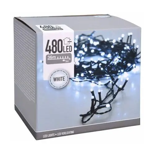 Lampki choinkowe, 480 diod led, barwa chłodna biała Import