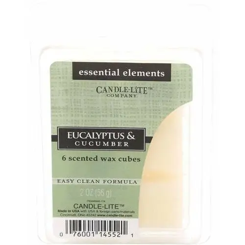 Sojowy wosk zapachowy z olejkami eterycznymi eucalyptus & cucumber candle-lite 56 g Inny producent