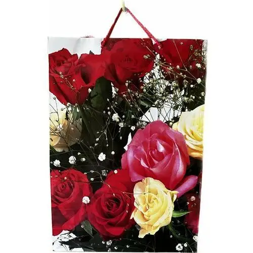 Torebka prezentowa w kwiatki czerwone róże Inny producent