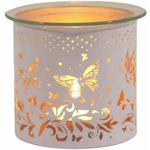 Inny producent Woodbridge kominek do wosków i olejków zapachowych - butterfly white and gold