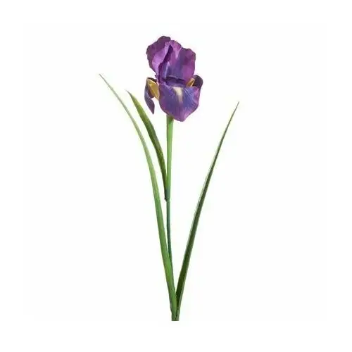 IRYS sztuczny kwiat dekoracyjny z płatkami z jedwabistej tkaniny 61 cm fioletowy