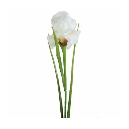 IRYS sztuczny kwiat dekoracyjny z płatkami z jedwabistej tkaniny 61 cm kremowy