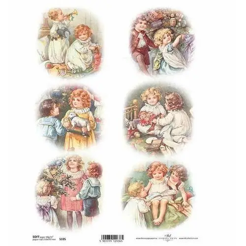 Itd collection Papier do decoupage a4 soft itd-s335 dzieci, boże narodzenie