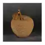 JABŁKO - figurka dekoracyjna ELDO 2 o drobnym strukturalnym wzorze 12 x 12 x 13 cm złoty Sklep on-line