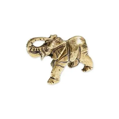 Figurka duży słoń na szczęście talizmany słoń kolor stare złoto orient Jubileo.pl