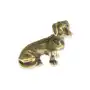 FIGURKA SIEDZĄCY JAMNIK kolor stare złoto zwierzęta romantyczne pies, aj1443 Sklep on-line
