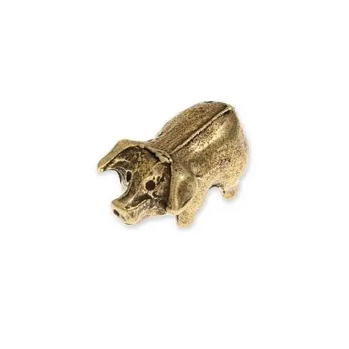 FIGURKA ZŁOTA ŚWINKA PIGI kolor stare złoto zwierzęta feng shui świnka, aj2675