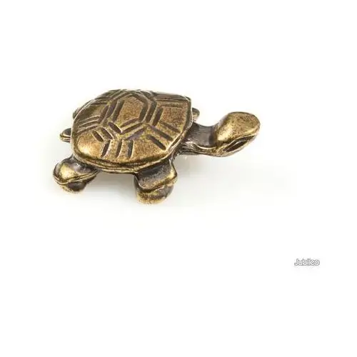 Jubileo.pl Figurka żółwik na szczęście retro boho kolor stare złoto zwierzęta