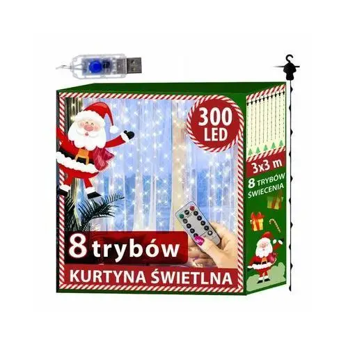 Jumi sp.z o.o. Kurtyna 300 mikro led 3 x 3 m pilot zimny biały