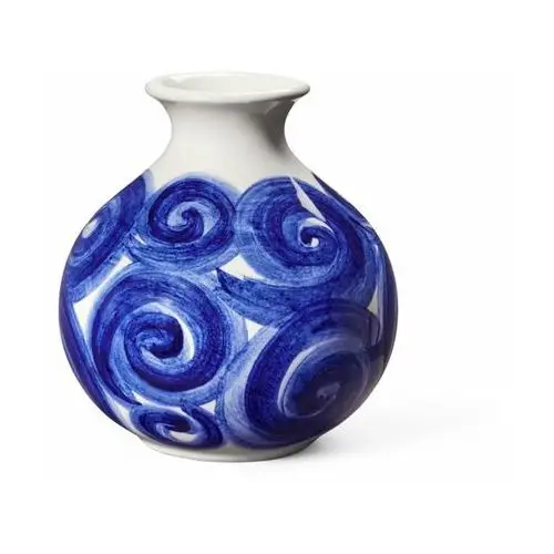 Kähler design Niebieski kamionkowy ręcznie malowany wazon tulle