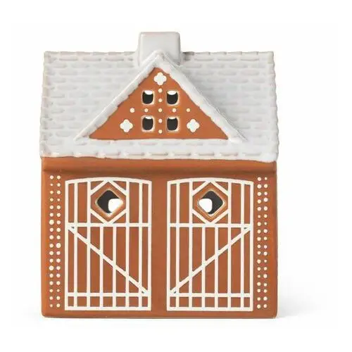 Kähler design Porcelanowy świecznik na świeczkę typu tealight gingerbread lighthouse