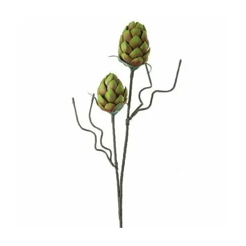 KARCZOCH DWUKWIATOWY - Sztuczny kwiat dekoracyjny z pianki foamirian 93 cm zielony