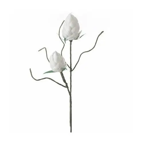 KARCZOCH DWUKWIATOWY - Sztuczny kwiat dekoracyjny z pianki foamirian 93 cm biały