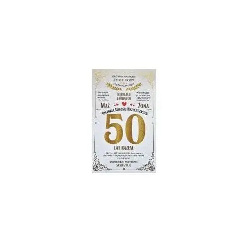 Karnet 50 rocznica ślubu (złota)