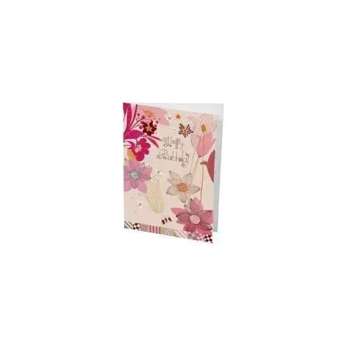 Karnet B6 + koperta Urodziny Kwiaty różowe