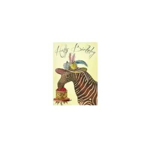 Karnet B6 z kopertą Urodziny Zebra w kapeluszu