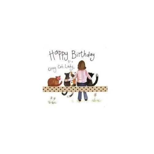 Karnet Urodziny S178 Crazy Cat Lady Kociara