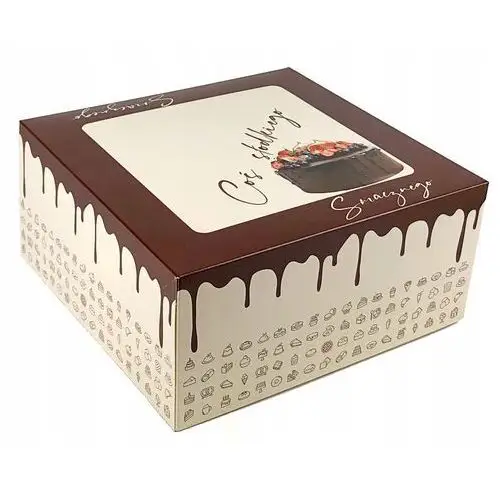 Karton Pudełko Na Tort Ciasto Ornament 25x25 50szt