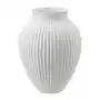 Knabstrup keramik knabstrup wazon żebrowany 35 cm biały Sklep on-line