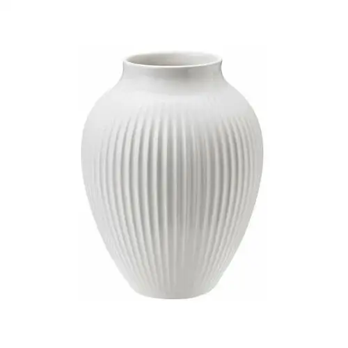 Knabstrup Keramik Wazon żebrowany Knabstrup 12,5 cm Biały