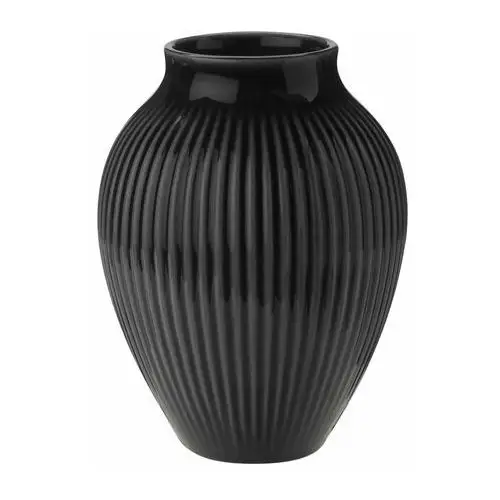 Knabstrup Keramik Wazon żebrowany Knabstrup 12,5 cm Czarny