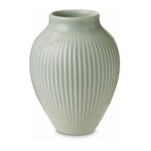 Knabstrup keramik wazon żebrowany knabstrup 12,5 cm miętowa zieleń