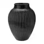 Knabstrup keramik wazon żebrowany knabstrup 20 cm czarny Sklep on-line