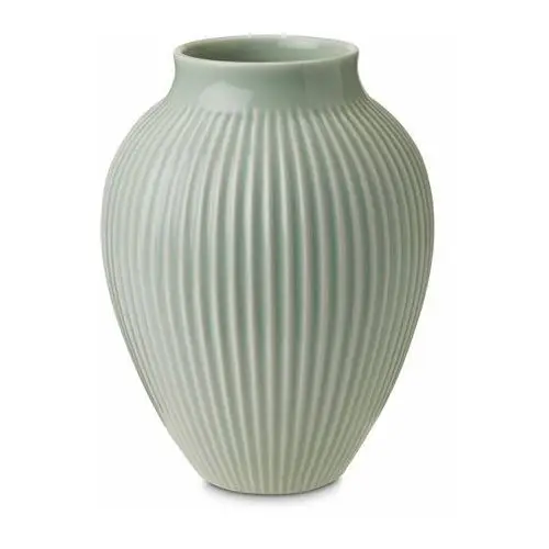 Knabstrup keramik wazon żebrowany knabstrup 20 cm miętowa zieleń