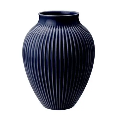 Knabstrup Keramik Wazon żebrowany Knabstrup 27 cm Dark blue