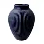 Knabstrup Keramik Wazon żebrowany Knabstrup 27 cm Dark blue Sklep on-line