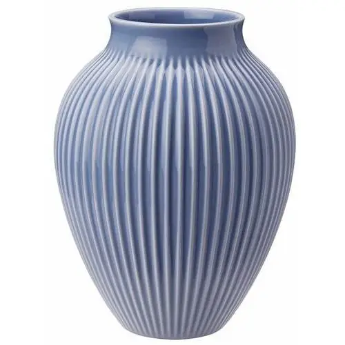 Knabstrup keramik wazon żebrowany knabstrup 27 cm lawendowy błękit