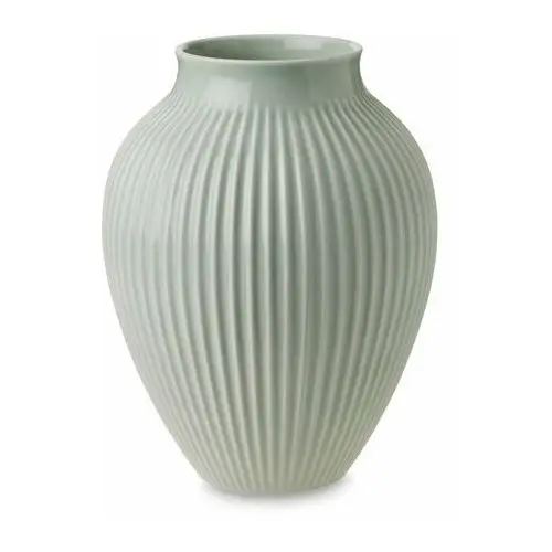 Knabstrup keramik wazon żebrowany knabstrup 27 cm miętowa zieleń