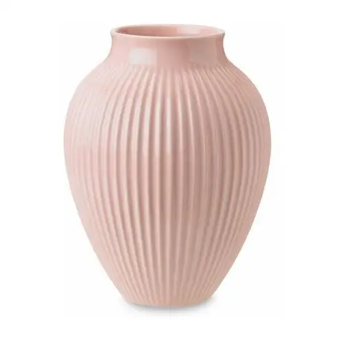 Knabstrup Keramik Wazon żebrowany Knabstrup 27 cm Różowy