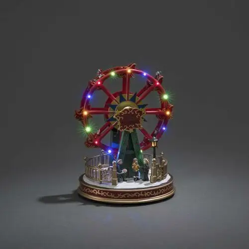 Konstsmide Christmas Dekoracja stołu diabelskie koło, LED i muzyka