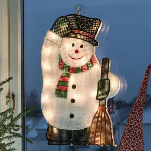 Konstsmide Christmas Do wnętrz – obraz LED na okno Bałwan