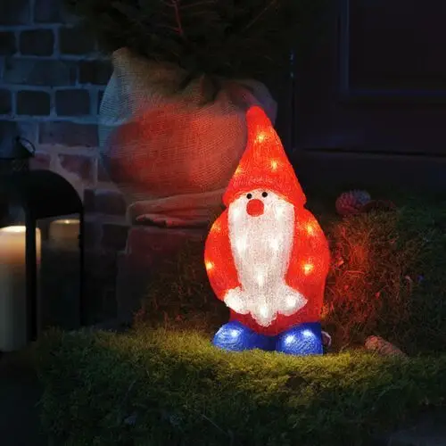 Konstsmide Christmas Figurka dekoracyjna LED Mikołaj czerwony IP44 36cm