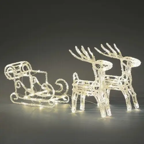 Konstsmide Christmas Figurka świetlna LED Sanie z 2 reniferami, IP44