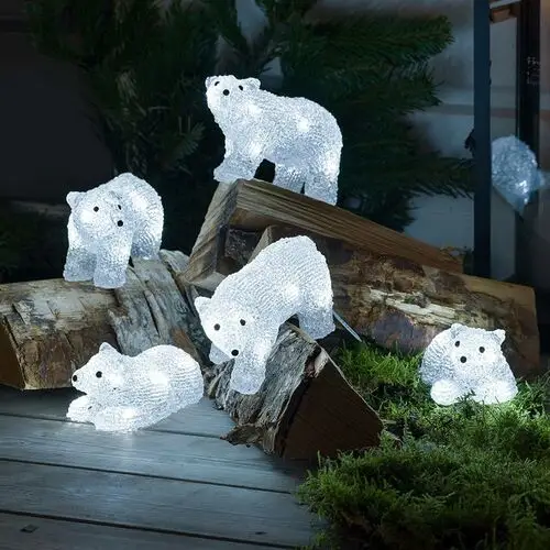 Figurki niedźwiedzi polarnych podświetlane diodami led do użytku na Konstsmide christmas