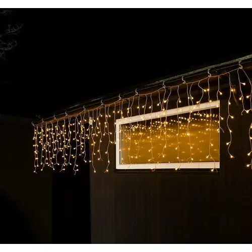 Konstsmide Christmas Kurtyna świetlna LED lodowy deszcz ciepła biel 5m