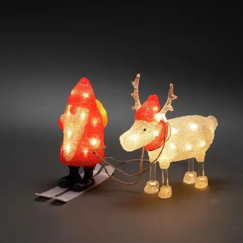 Konstsmide christmas lampka dekoracyjna led mikołaj i renifer ip44