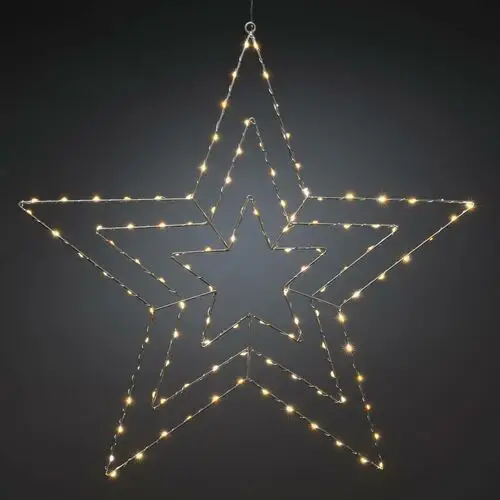 Konstsmide Christmas Oświetlenie dekoracyjne Srebrna gwiazda 66x64 cm