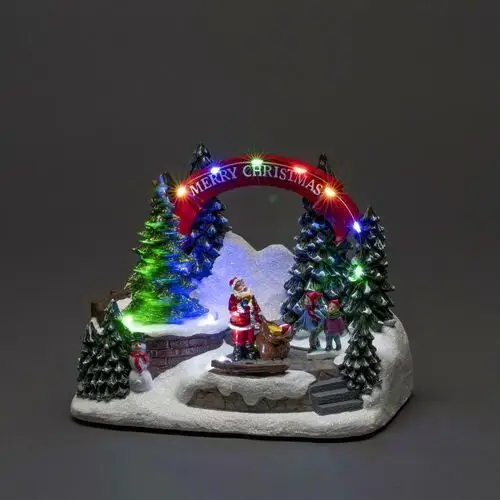 Konstsmide Christmas Oświetlenie LED Mikołaj z dziećmi, z muzyką