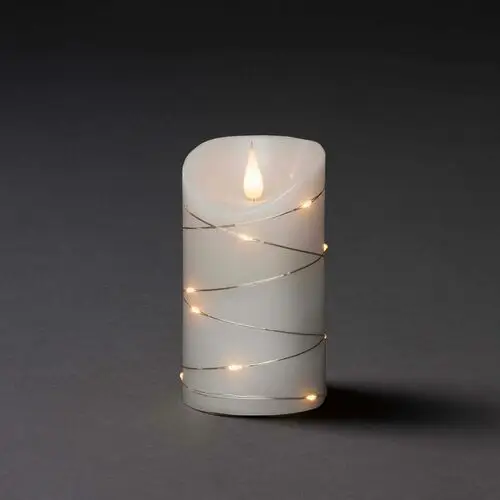 Konstsmide christmas świeca woskowa led biała barwa światła ciepła biel 13,5 cm