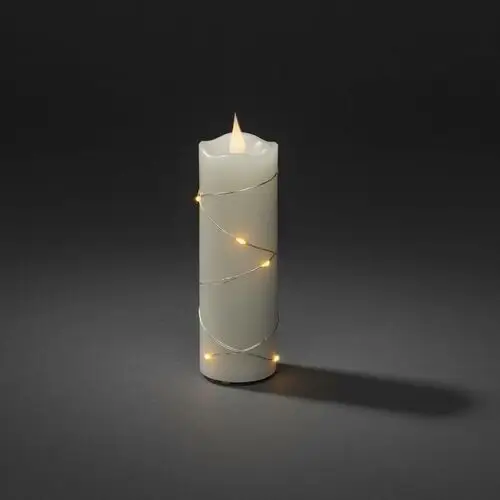 Konstsmide Christmas Świeca woskowa LED kremowa barwa światła bursztynowa 15,2 cm