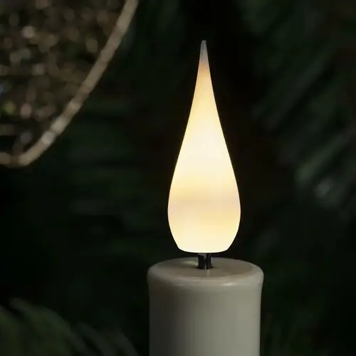 Konstsmide Christmas Świece choinkowe LED białe, 3D, 12-częściowe