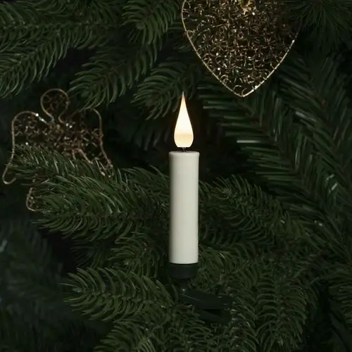 Konstsmide Christmas Świece choinkowe LED białe, 3D, 12-częściowe