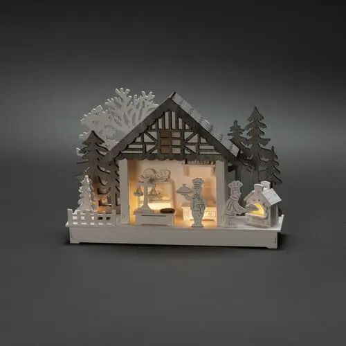 Konstsmide Christmas Świecznik LED dom i piekarnia na baterie