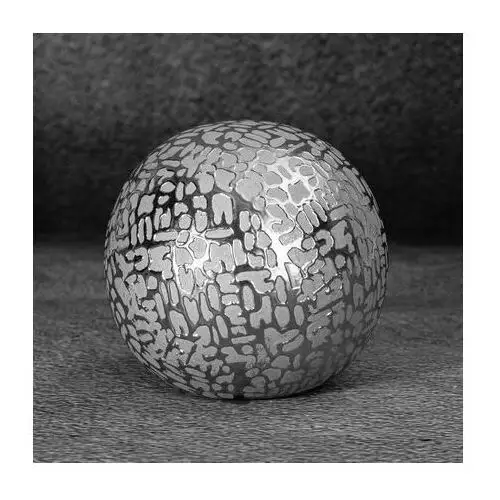Kula ceramiczna RISO z drobnym błyszczącym wzorem ∅ 10 x 10 cm srebrny