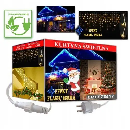 Kurtyna Sople 500 Led Zewnętrzne Biały Zimny Flash