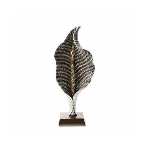 Kwiat kalia figurka ceramiczna srebrno-złota 14 x 7 x 35 cm srebrny,złoty